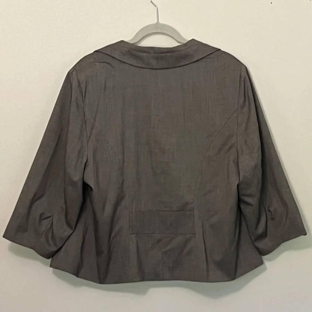 Lane Bryant Elbow-Length Suit Set | Taupe - Picture 4 of 16